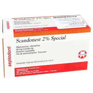 SCANDONEST 2% C/50 CARTUCHOS. SEPTODONT