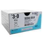 CAJA C/24 SUTURAS DE SEDA 0-3, X-17. ETHICON