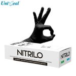 GUANTES DE NITRILO NEGRO C/50 PARES. UNISEAL