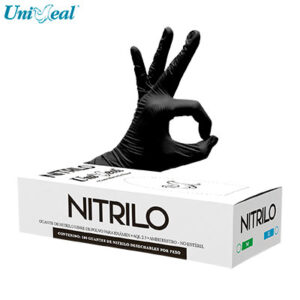 GUANTES DE NITRILO NEGRO C/50 PARES. UNISEAL